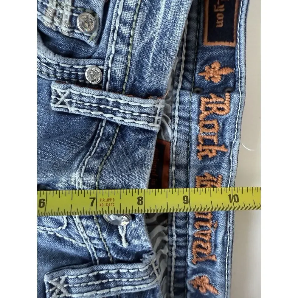Rock Revival Jeans Women’s 26 blue easy boot lyon festival rodeo western cowgirl - Picture 11 of 12